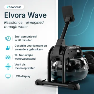 Flowsense Roeimachine Zwart
