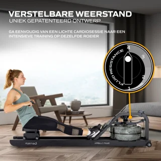 Fluid Rower Apollo Plus Roeimachine Black