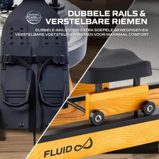 Fluid Rower Apollo XL Roeimachine Beuk