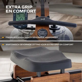 Fluid Rower Viking 3 XL Roeitrainer Walnoot