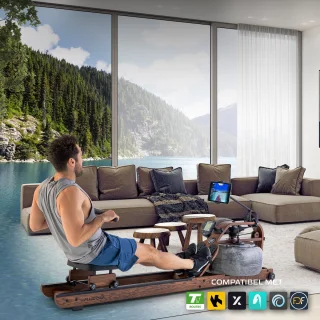 Fluid Rower Viking 3 XL Roeitrainer Walnoot