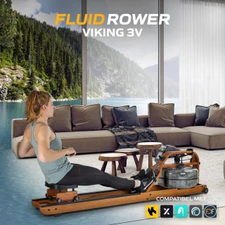 Fluid Rower Viking 3V Roeitrainer Opklapbaar Bluetooth