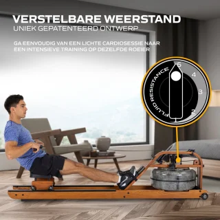 Fluid Rower Viking 3V Roeitrainer Opklapbaar Bluetooth