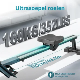 JMZR® Inklapbare Roeitrainer Blauw