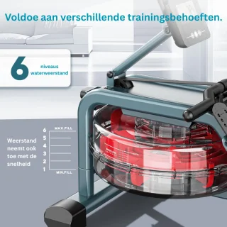 JMZR® Inklapbare Roeitrainer Blauw