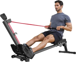 JMZR® Inklapbare Roeitrainer Zwart-Rood