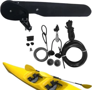 Kajak roeisysteem roeikit boot 51 x 8.22 cm zwart