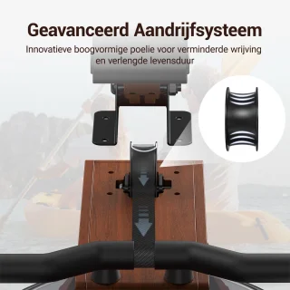 Merach Waterroeimachine Ergonomisch model met Bluetooth-monitor