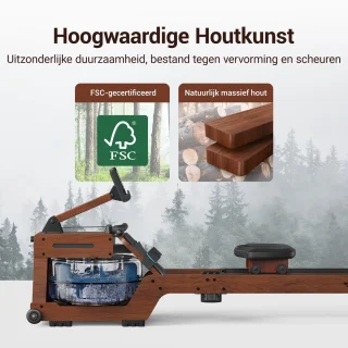 Merach Waterroeimachine Ergonomisch model met Bluetooth-monitor