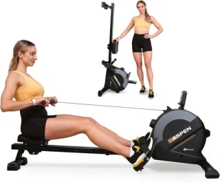 Opvouwbare magnetische roeitrainer - goud