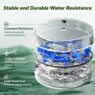 Opvouwbare waterroeimachine (roeitrainer)