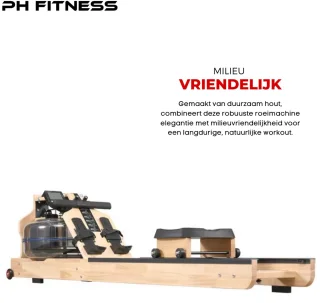 PH Fitness Opklapbare Houten Roeitrainer