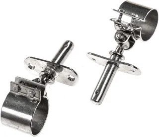 Roeidollen paar en roeilagers set - roestvrij staal - 43-45 mm schacht