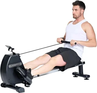 Roeimachine fitnessapparaat zwart