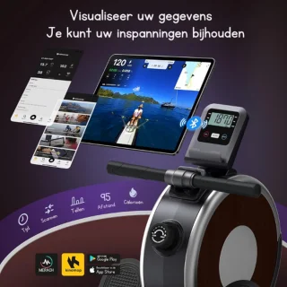 Roeimachine Inklapbaar Fitness Met Bluetooth