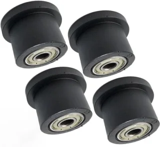 Roeimachine Lagerschijf - Fitness Accessoires - Fitness Apparaten - Set van 4 stuks - 8mm Binnendiameter - Zwart