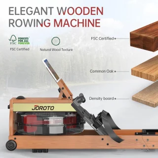 Roeimachine van eikenhout