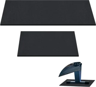Roeimat set vloerbeschermer gym zwart