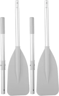 Roeiriemen set aluminium 2 stuks zilver