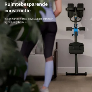 Roeitrainer Hometrainer Roeimachine Zwart Blauw