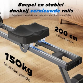 Roeitrainer Inklapbaar Met LCD Scherm En App