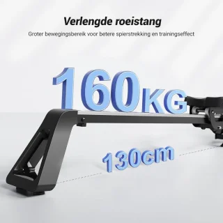Roeitrainer Inklapbaar Zwart Hometrainer