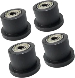 Roeitrainer zitrollen 27x41mm - 4 stuks zwart