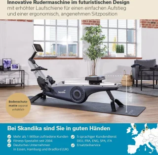 Skandika Freki Roeimachine Set Blauw/Grijs