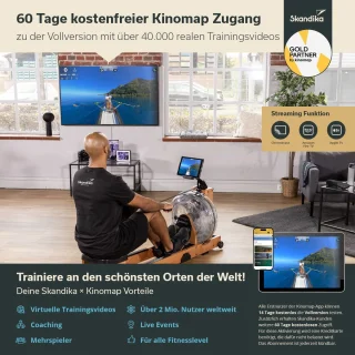 Skandika Lykke Water Roeimachine Set inclusief Mat