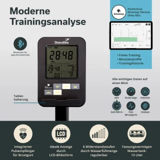 Skandika Lykke Water Roeimachine Set inclusief Mat