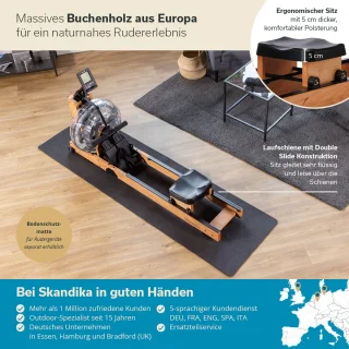 Skandika Lykke Water Roeimachine Set inclusief Mat