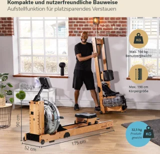 Skandika Lykke Water Roeimachine Set inclusief Mat