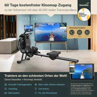 Skandika Mora Water Roeimachine Set zwart