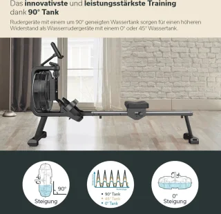 Skandika Mora Water Roeimachine Set zwart