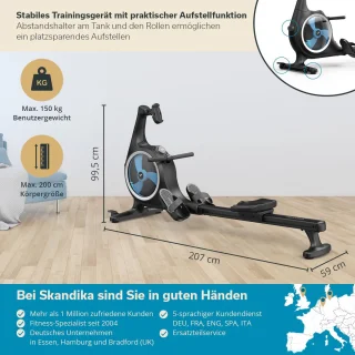 Skandika Nemo V Hybrid Roeiapparaat zwart