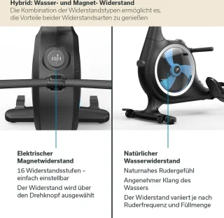 Skandika Nemo V Hybrid Roeiapparaat zwart