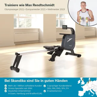 Skandika Njord Roeimachine Incl. 8 kg Vliegwiel Grijs
