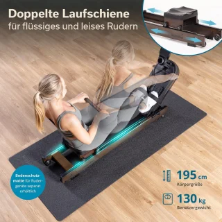 Skandika Rovek Roeimachine (hout) - donkerbruin