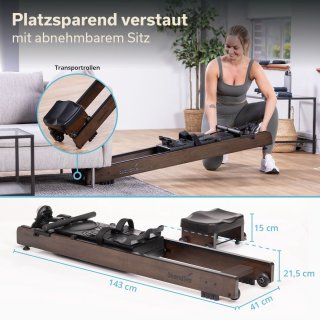 Wat vinden we goed aan de Skandika Rovek Roeimachine (hout) - donkerbruin