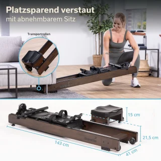 Skandika Rovek Roeimachine (hout) - donkerbruin