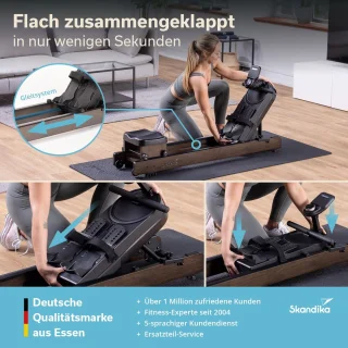 Skandika Rovek Roeimachine (hout) - donkerbruin