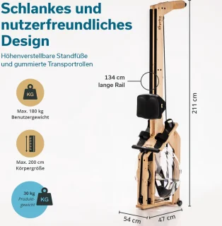 Skandika Styrke Premium Alpenden Houten Waterroeier