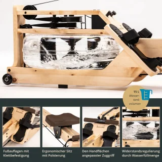 Skandika Styrke Premium Alpenden Houten Waterroeier