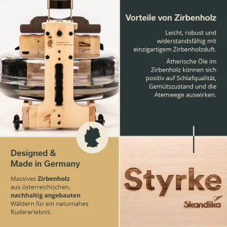 Skandika Styrke Premium Alpenden Houten Waterroeier