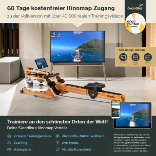 Skandika Styrke Premium Kersenhout Roeitrainer