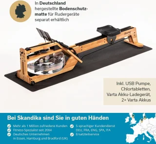 Skandika Styrke Premium Kersenhout Roeitrainer
