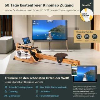 Skandika Styrke Premium Kersenhout Roeitrainer