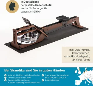 Skandika Styrke Premium Roeitrainer Koffiebruin/Zwart