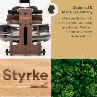 Skandika Styrke Premium Roeitrainer Koffiebruin/Zwart
