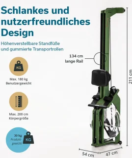 Skandika Styrke Premium Roeitrainer Waterroeier Smaragdgroen
